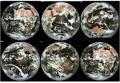 HRI images from Meteosat 7, click for full size